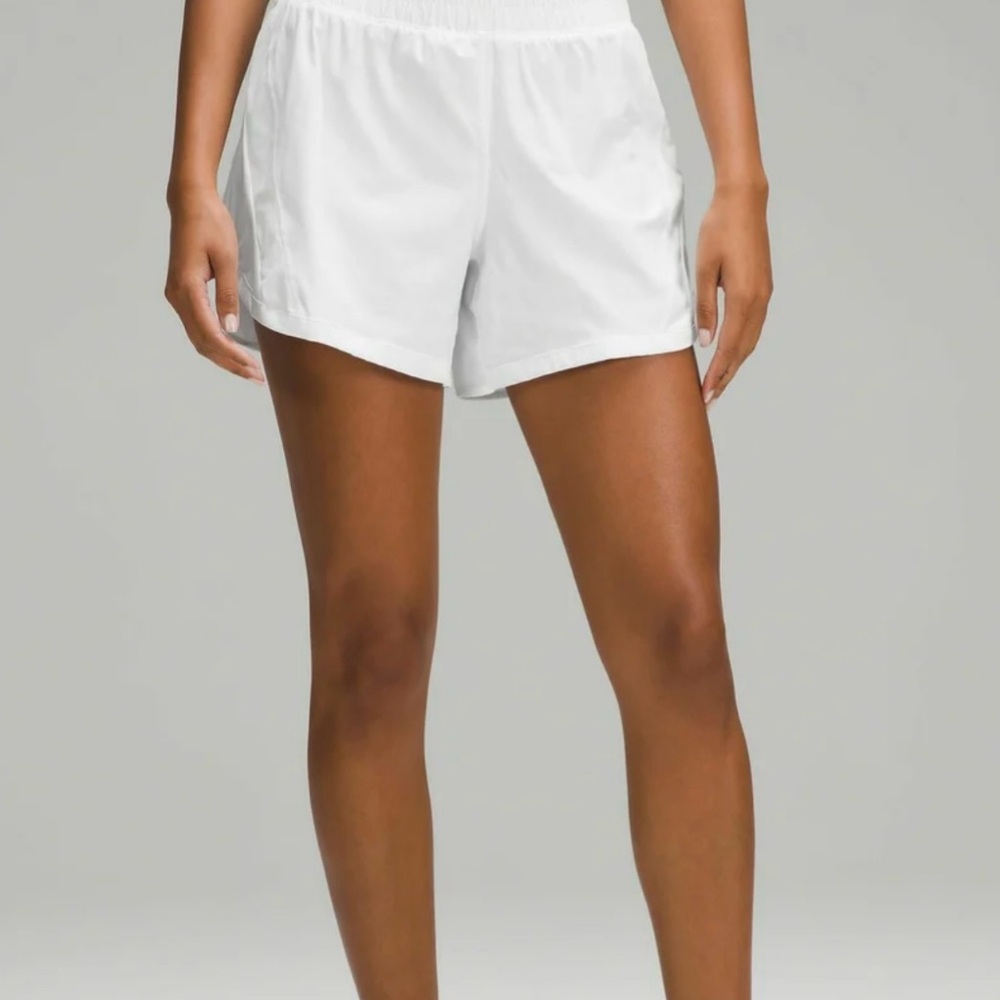 Lululemon Track That white shorts